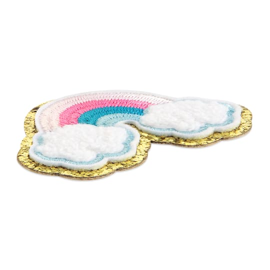 Pastel Embroidered Rainbow Iron-On & Adhesive Patch by Make Market®
